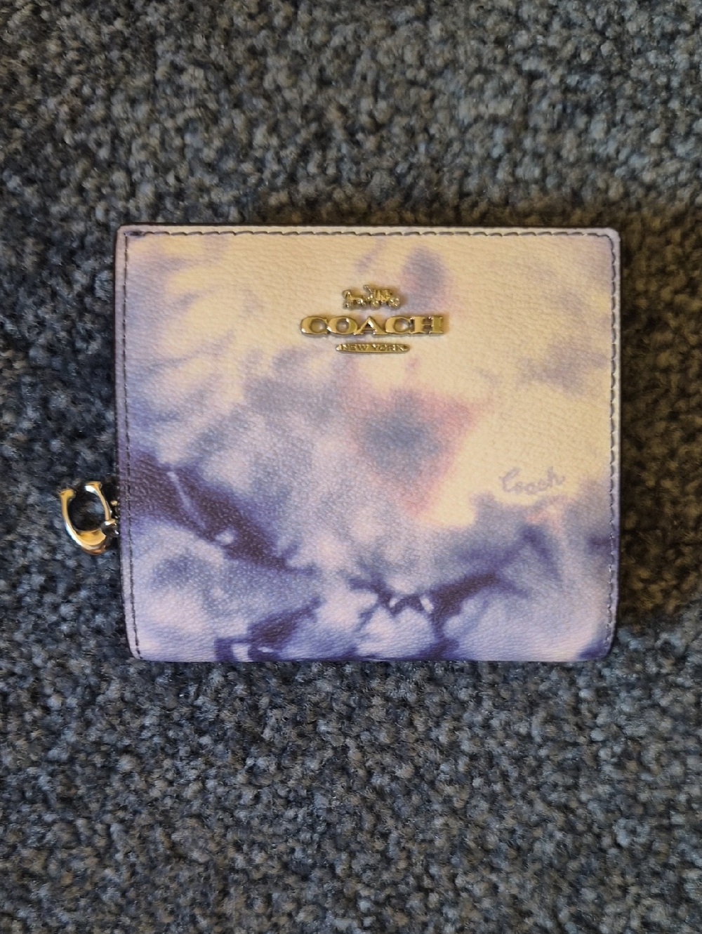 Coach Women's Tie-Dye Snap Wallet in Blue